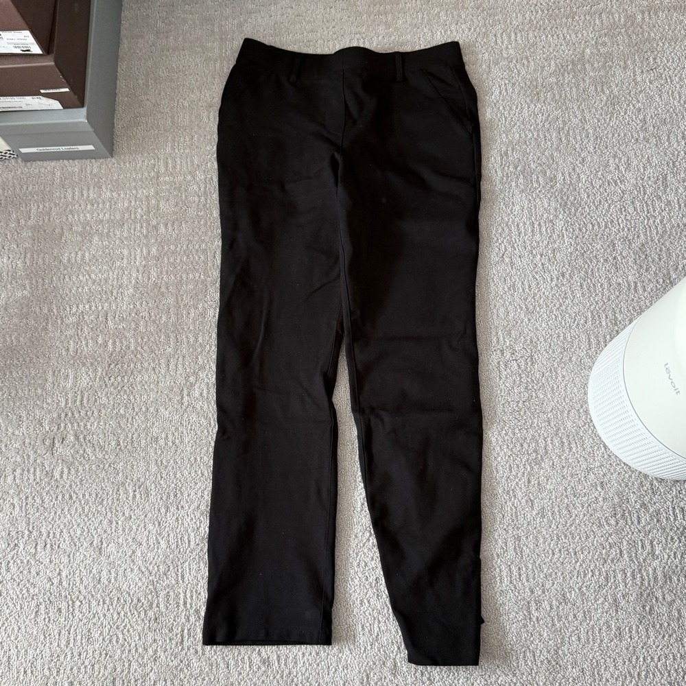 Quince Ultra-Stretch Ponte Straight Leg Pant - Petite / black / M
